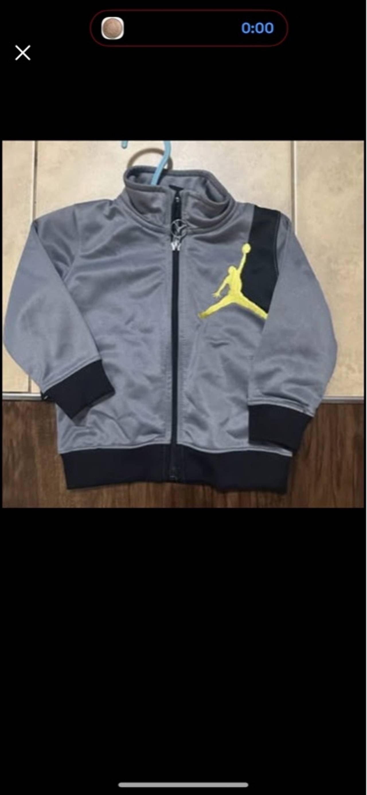 Air Jordan Full Front Zip Gray & Yellow Track Jacket