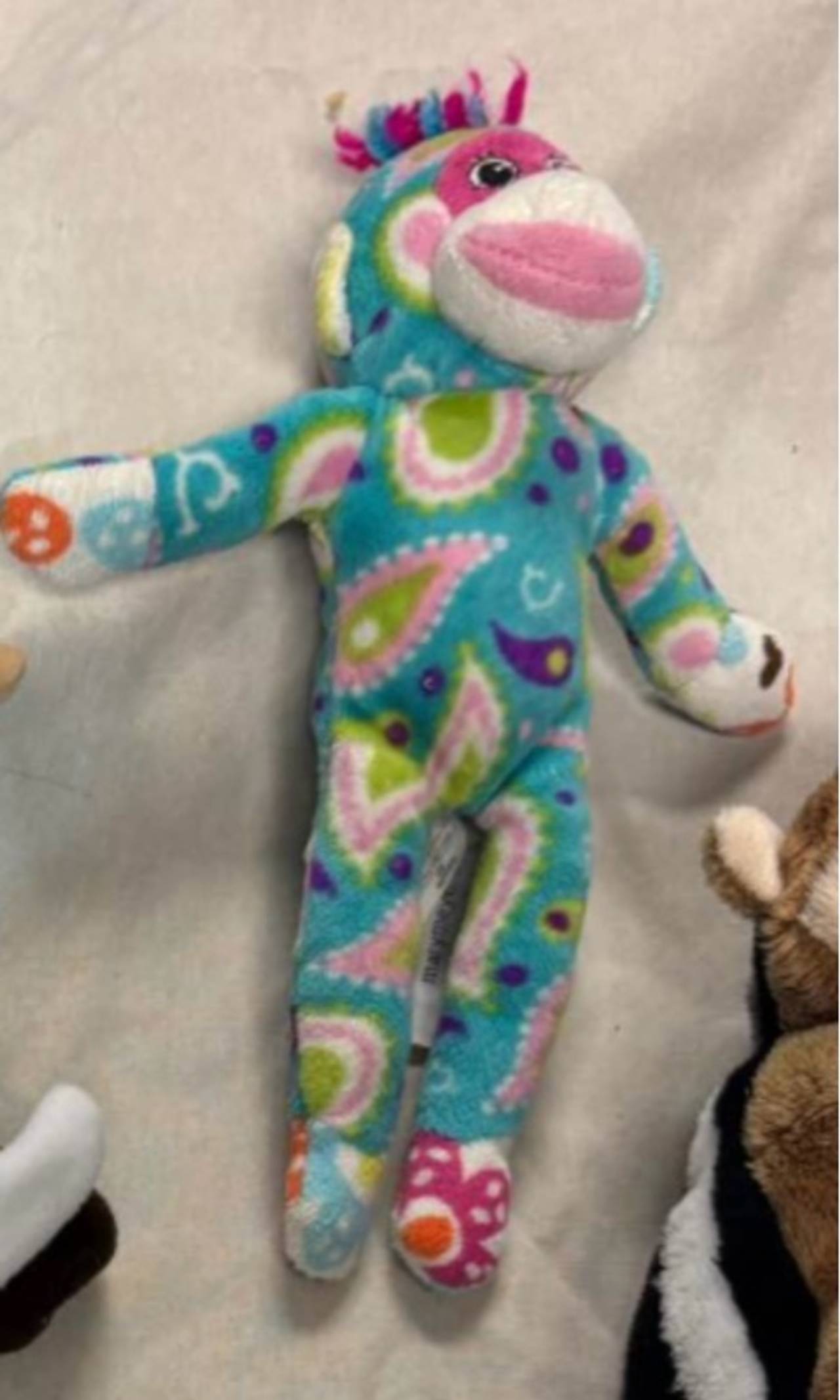 Trend Enterprises Sock Monkey Plush Stuffed Animal