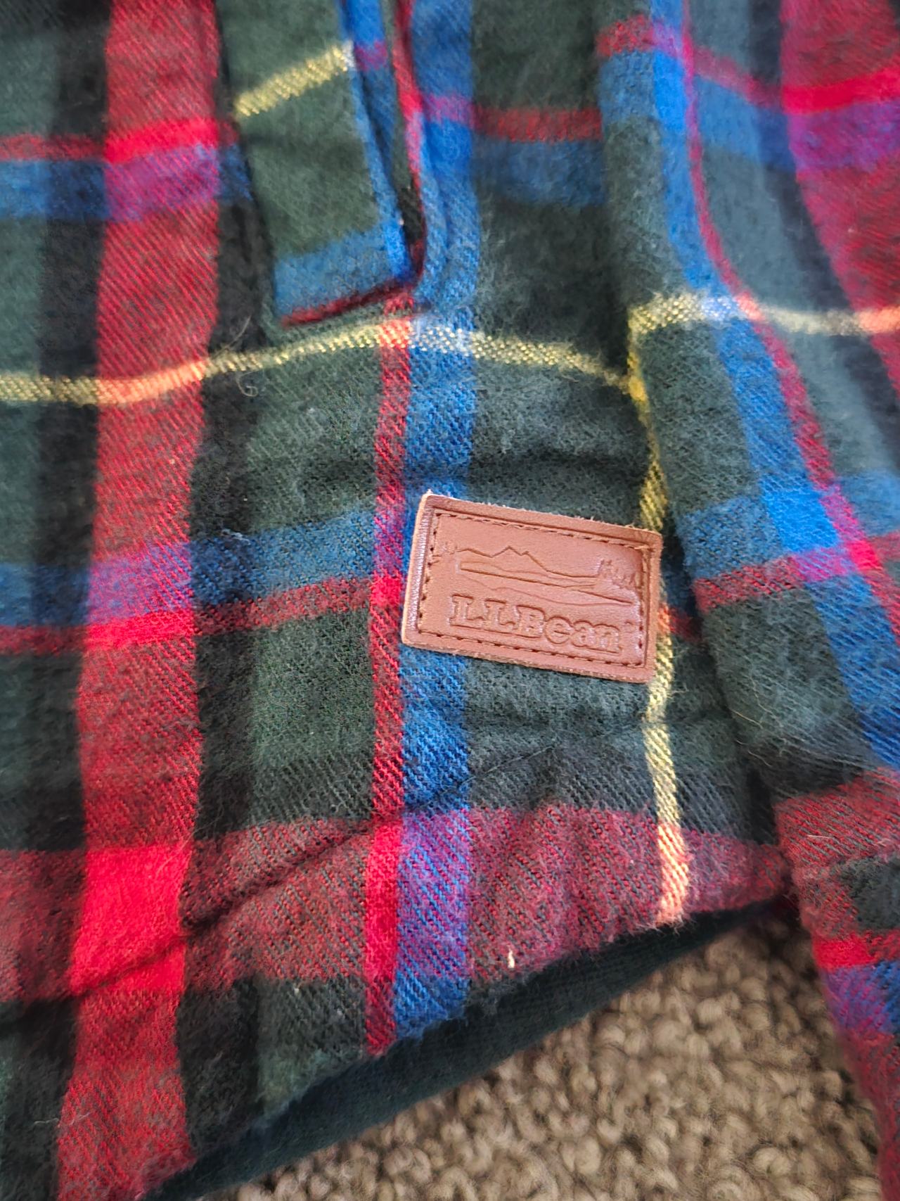 L.L.Bean Hooded Flannel Shirt Jacket