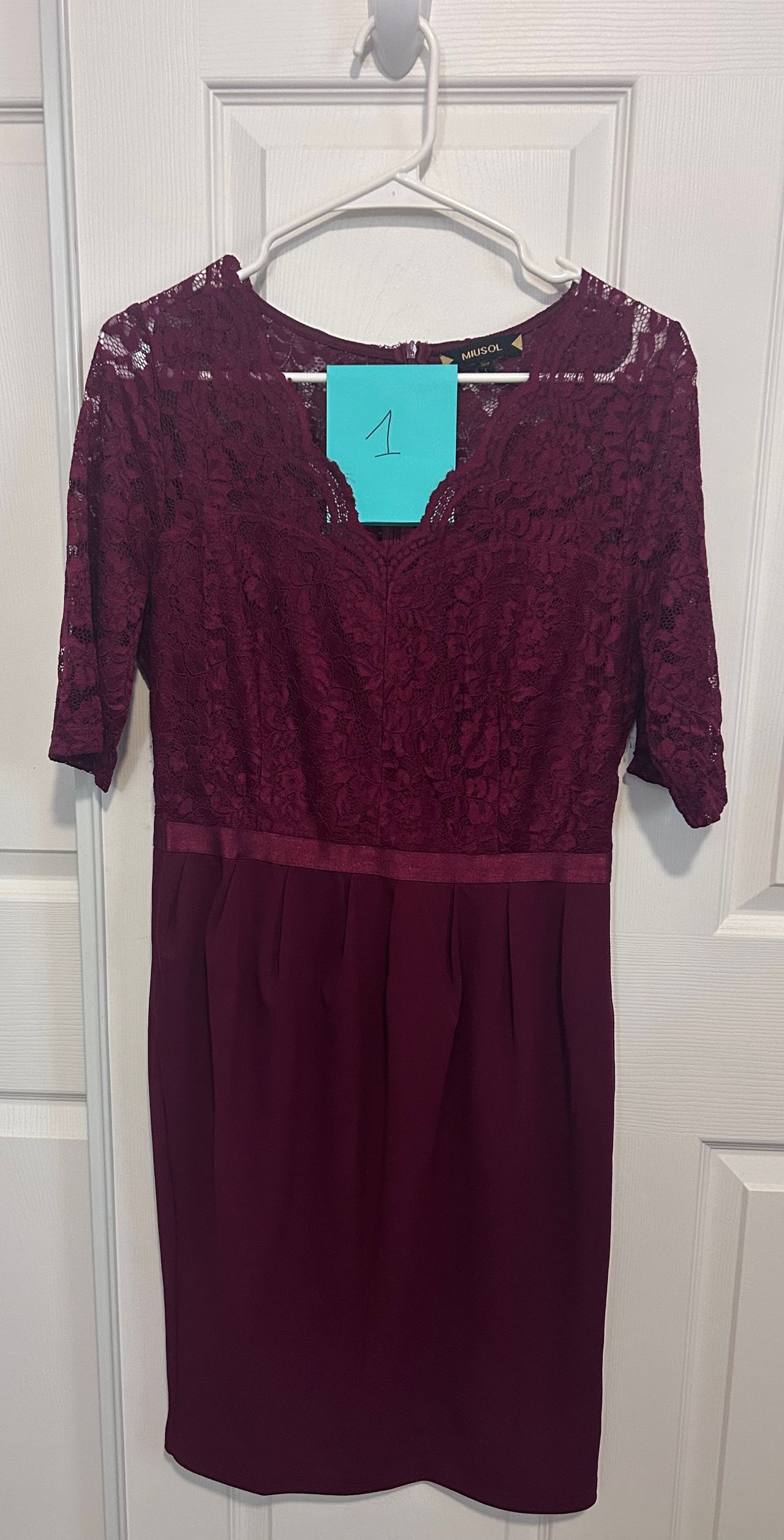 Burgundy Lace Cocktail Dress