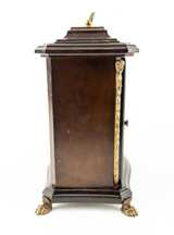 Vintage Franz Hermle & Sons Germany mantel clock with key and brass feet - Image 2