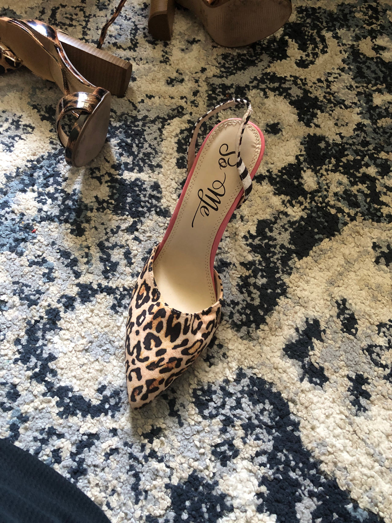 So Me Leopard Print Slingback Heel