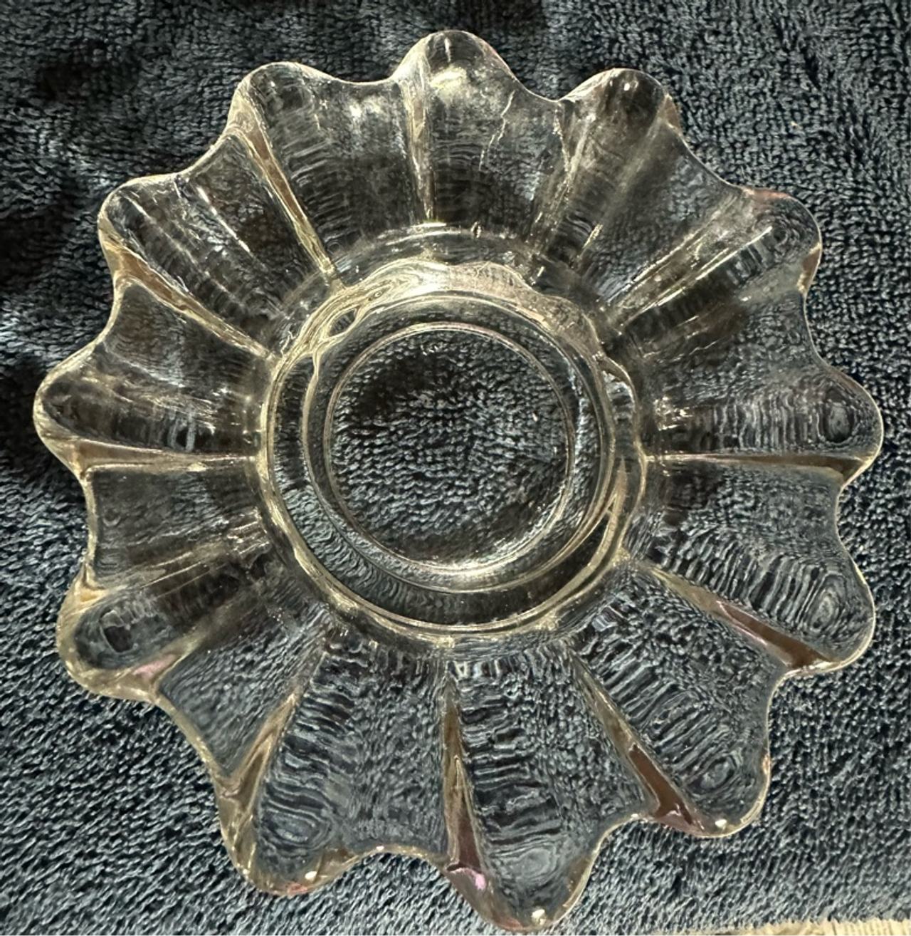 Indiana Glass Celestial Candle Holder Clear Glass 5.5in