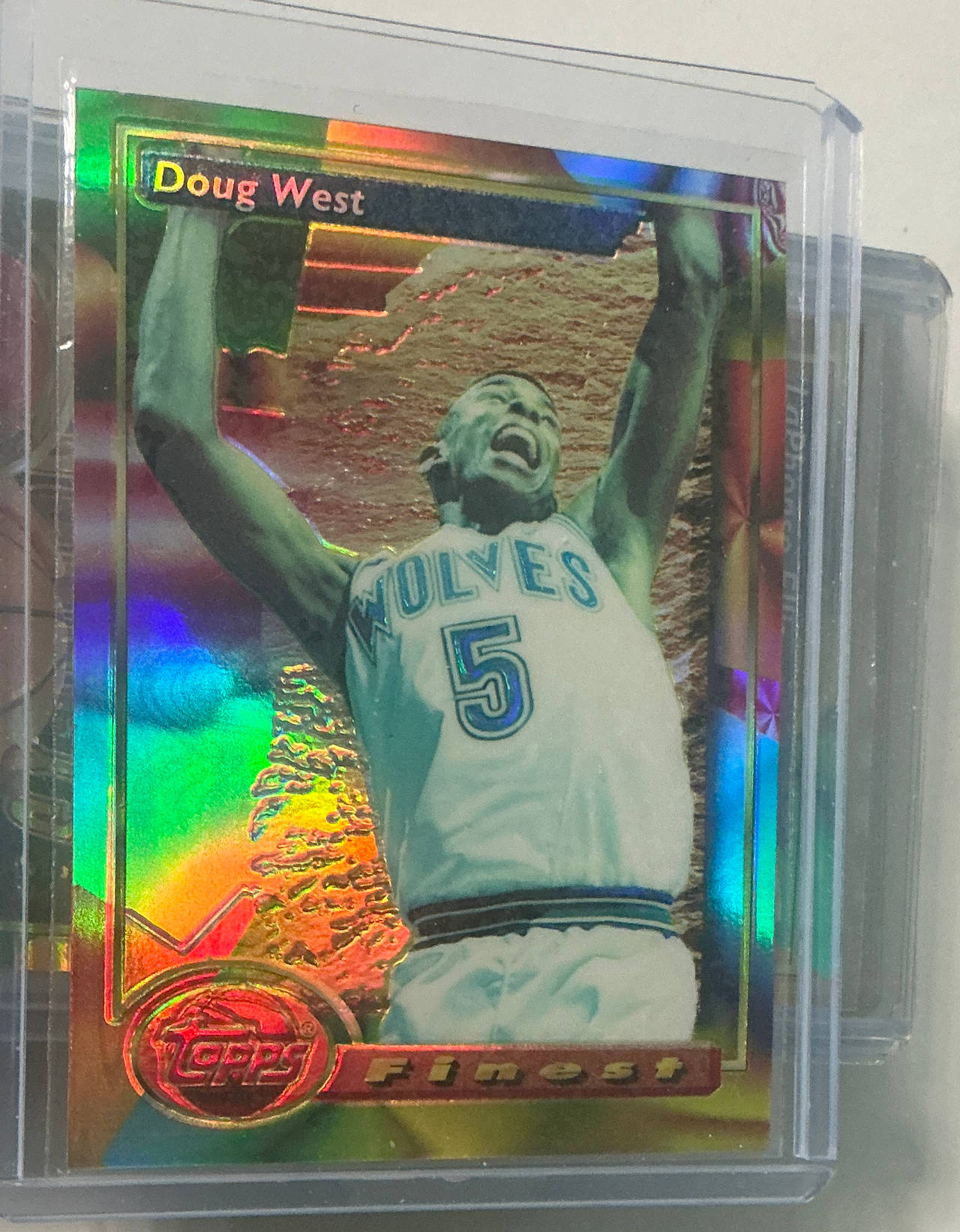 1993-94 Topps Finest Doug West Refractor #111