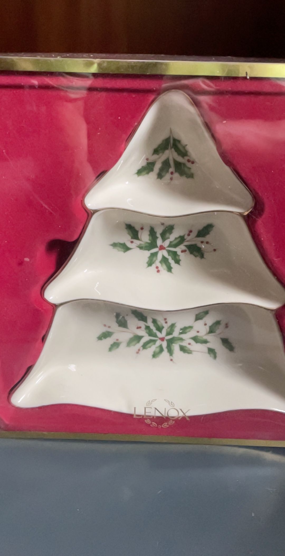 Lenox Holiday Tree Shaped Dishes