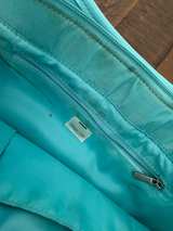 Coldwater Creek V-Shaped Leather Tote Aqua - Image 3