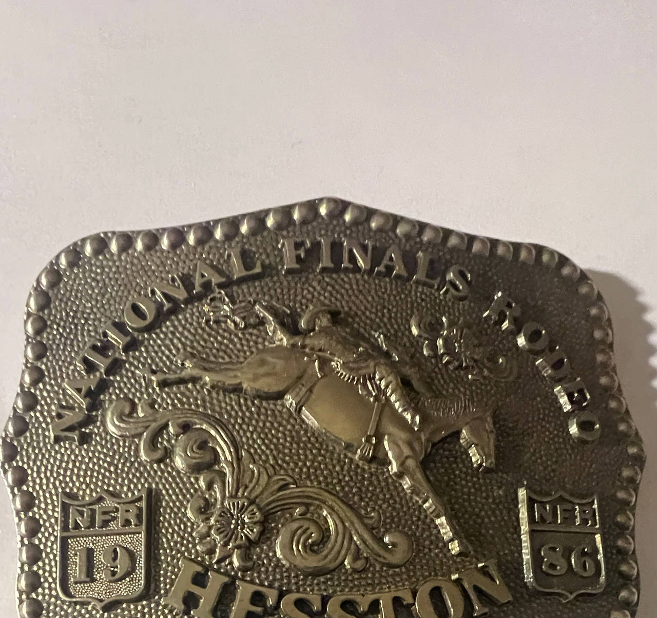 Hesston 1986 National Finals Rodeo Belt Buckle