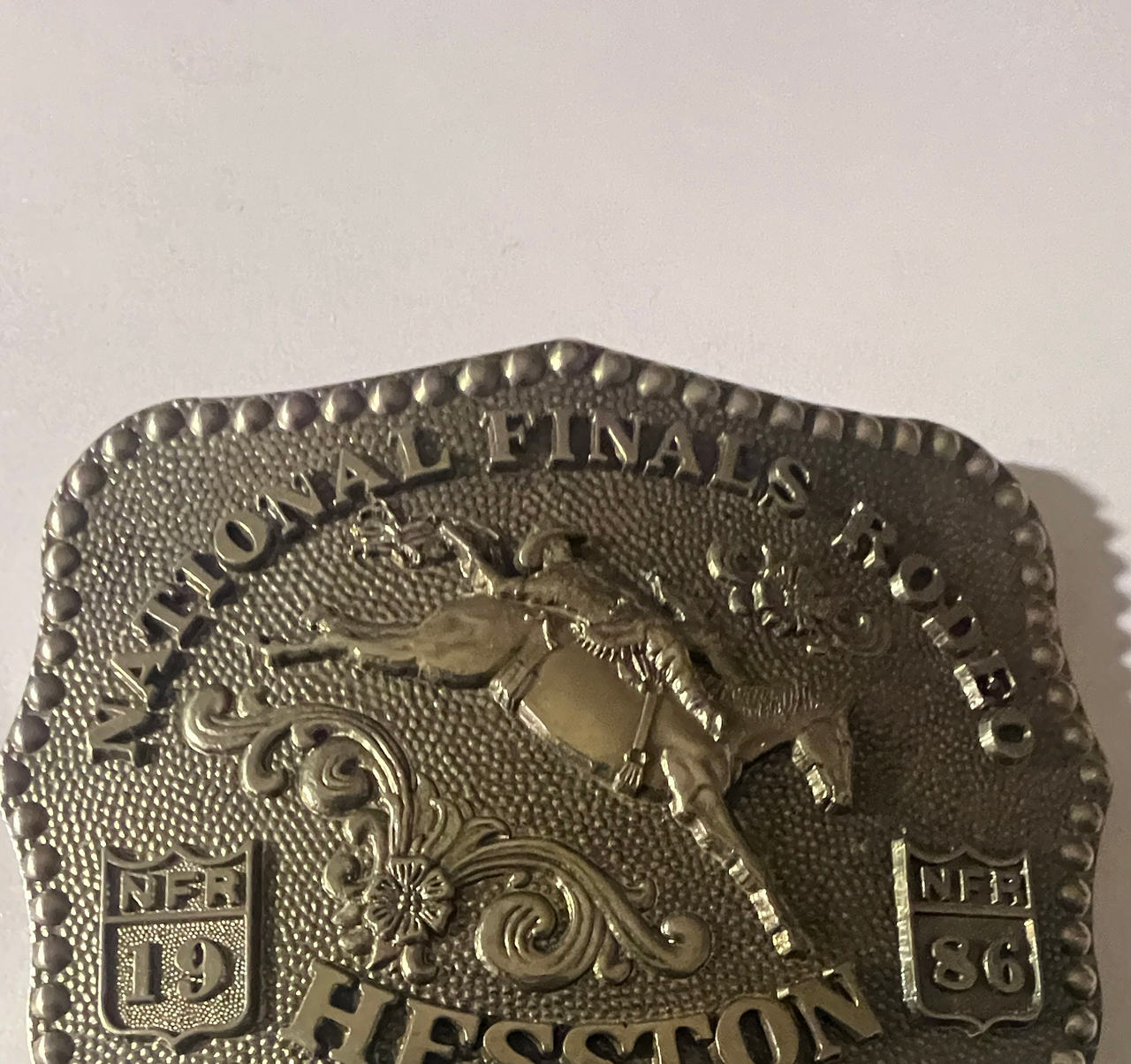 Hesston 1986 National Finals Rodeo Belt Buckle