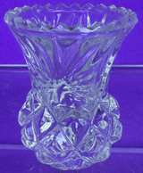 Diamond and Fan Cut Crystal Toothpick Holder/Bud Vase - Image 1