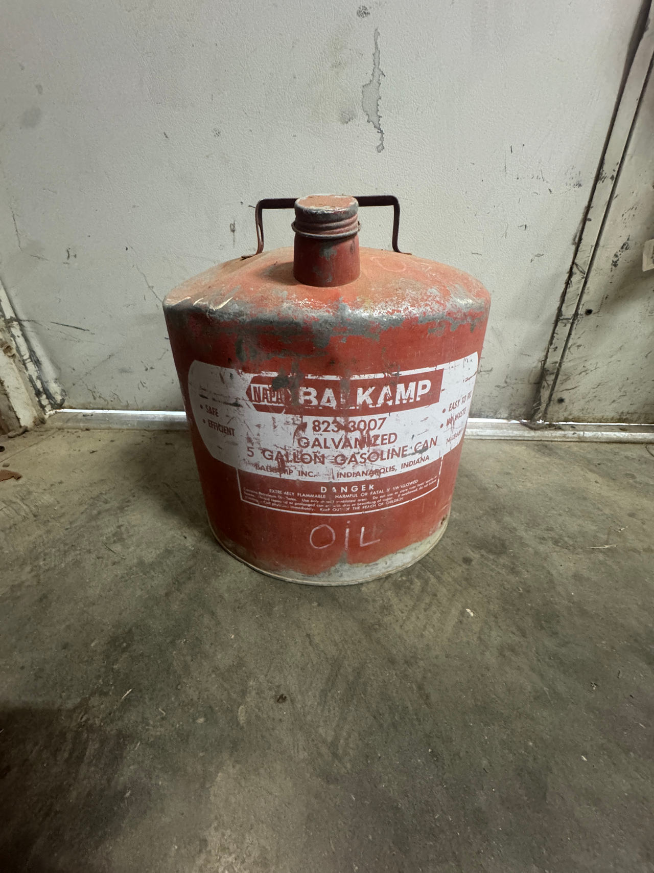 NAPA Balkamp Galvanized Gasoline Can