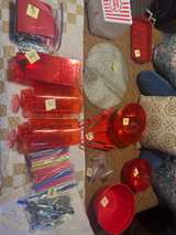 Red Plastic Party Stuff-Dollar Store - Image 1
