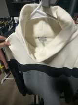 Talbots Gray & Black Fleece-Lined Cowl Neck Sweater Size Small  - Image 1