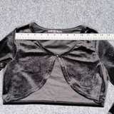 Three Pink hearts  Brand Black Velvet Bolero Shrug - Image 6