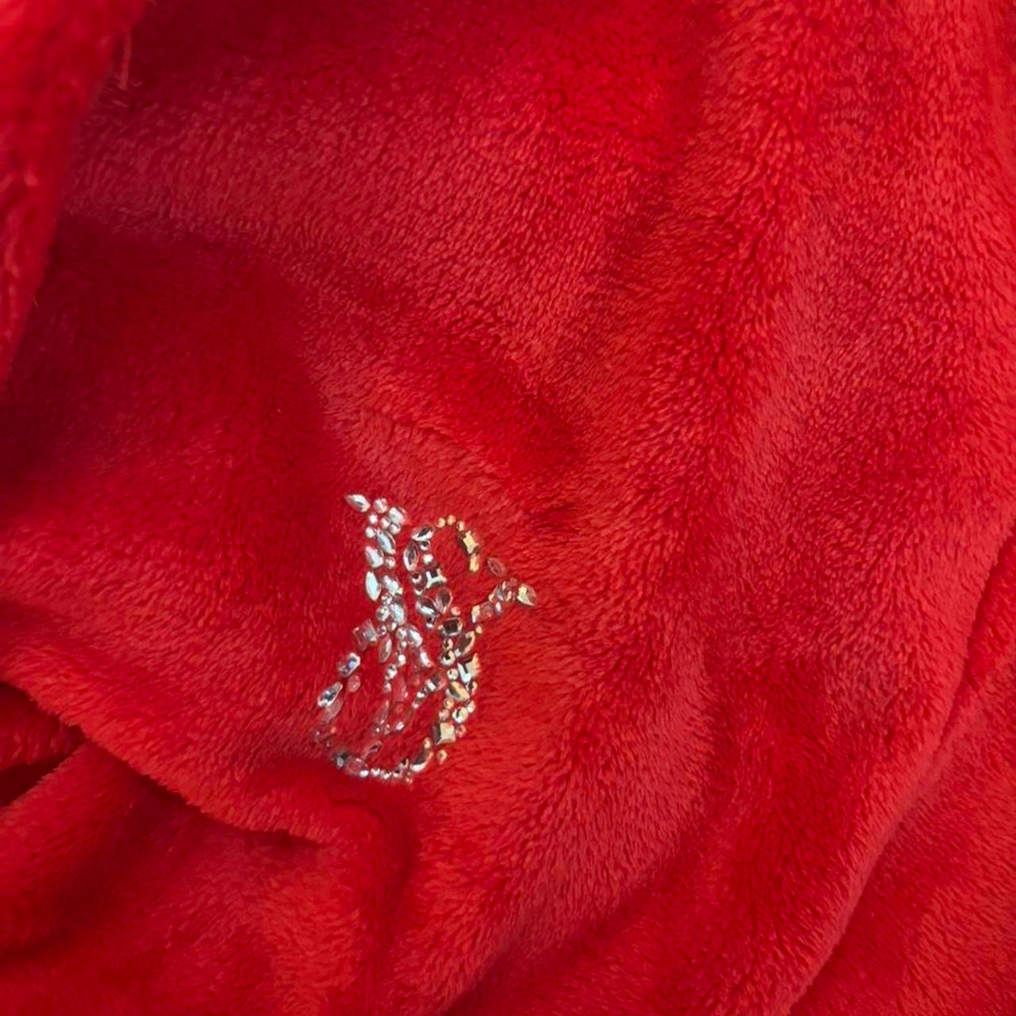 Victoria's Secret Plush Robe with Rhinestone Logo - Image 3
