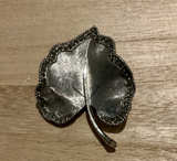 Vintage Silver Tone Leaf Brooch Pin - Image 1