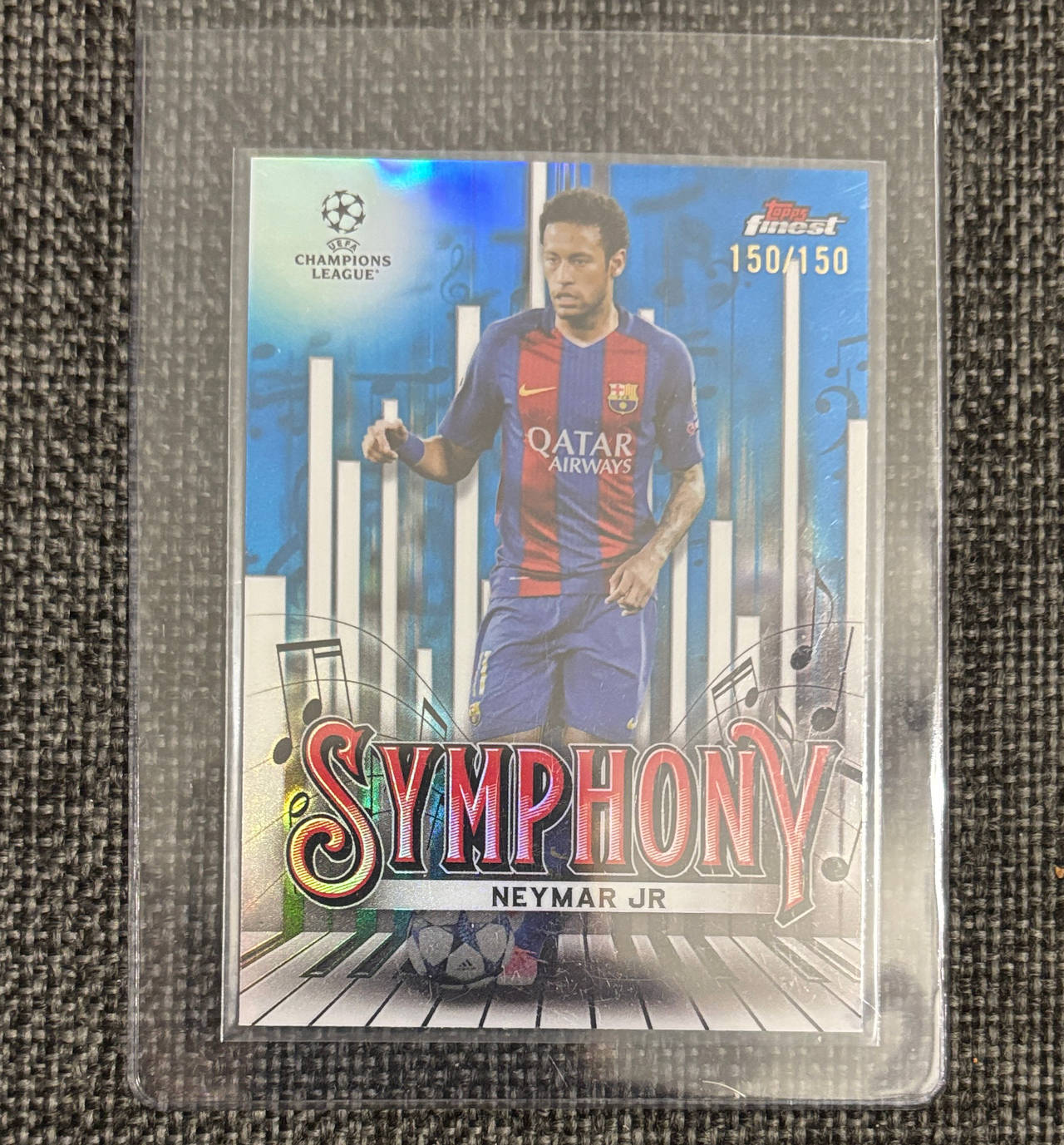 2016-17 Topps Finest UEFA Champions League Symphony Neymar Jr #S-NJ 150/150
