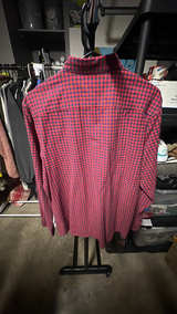 Nordstrom Men's Red Striped Dress Shirt Size Large - Image 3