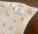 Starting Out Security Blanket Bear lovey White with Flowers - Image 2
