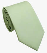 Sage Green Tie and Pocket Square for Men with Silver Cuff Links Full Set - Image 3