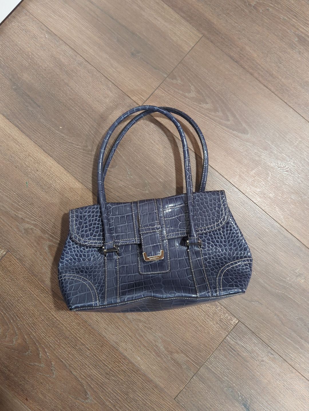 Liz Claiborne Faux Croc Shoulder Bag