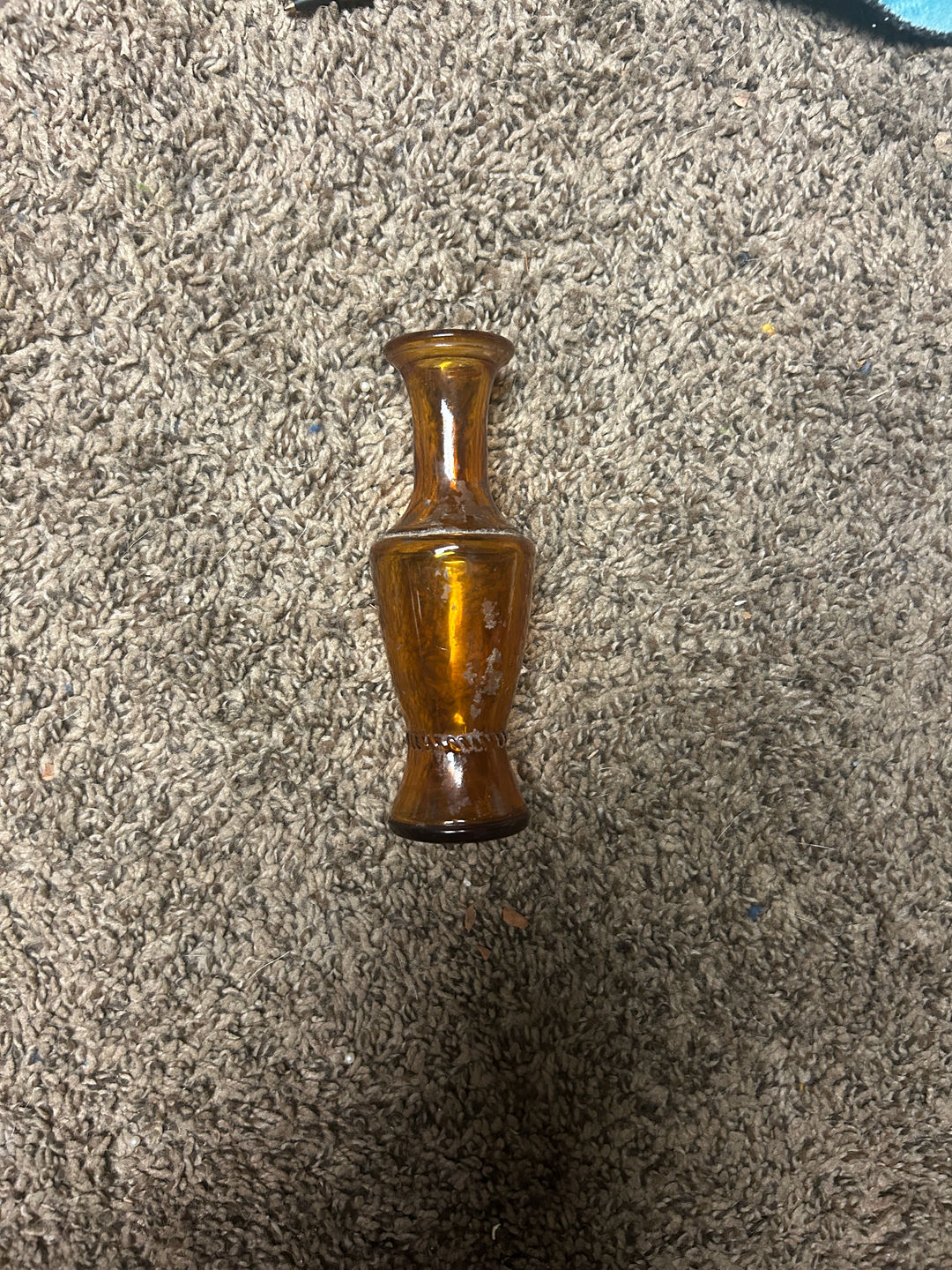 Vintage Amber Glass Bud Vase