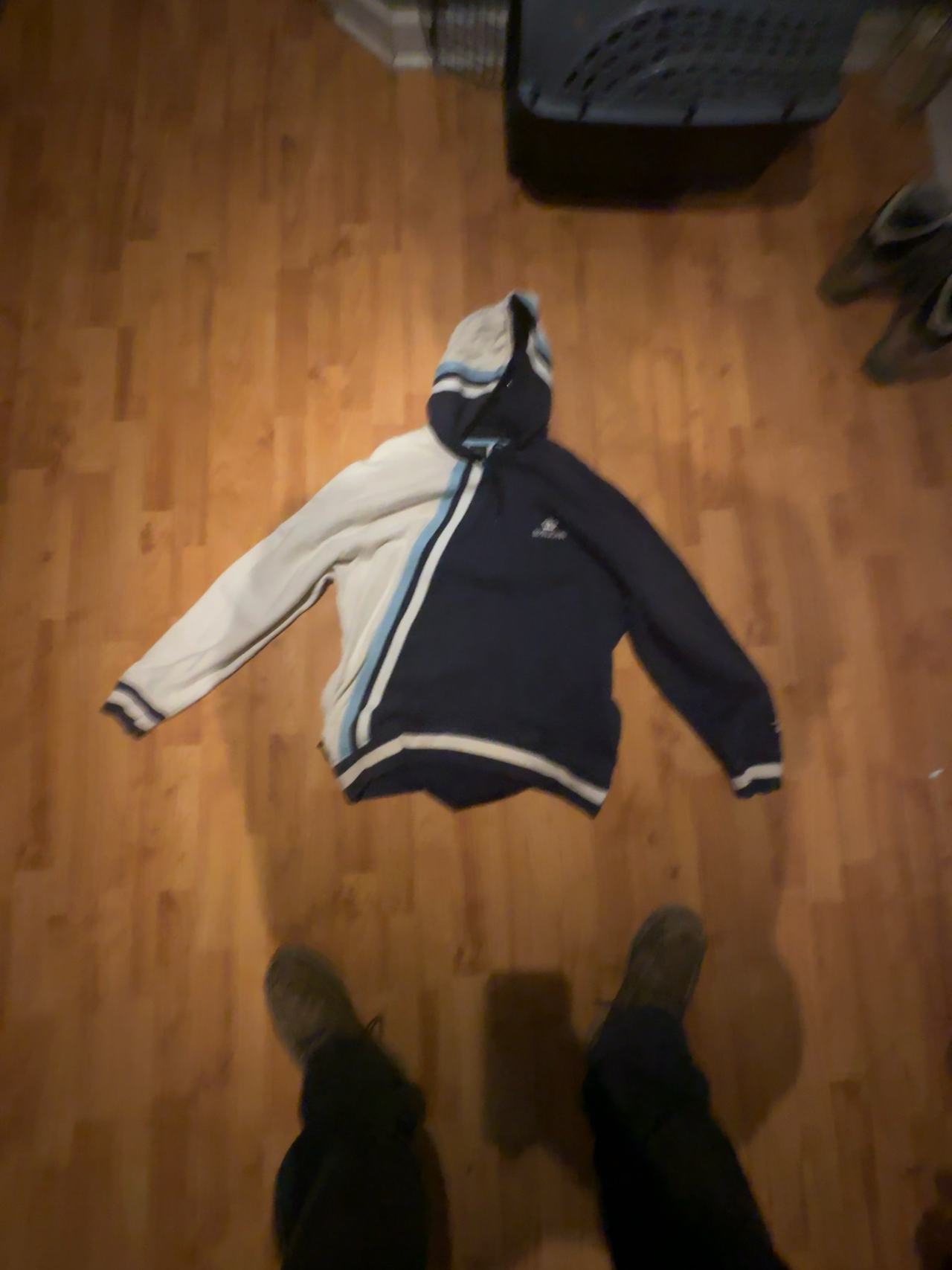 Mecca Essential Blank Blue Full Zip Hoodie