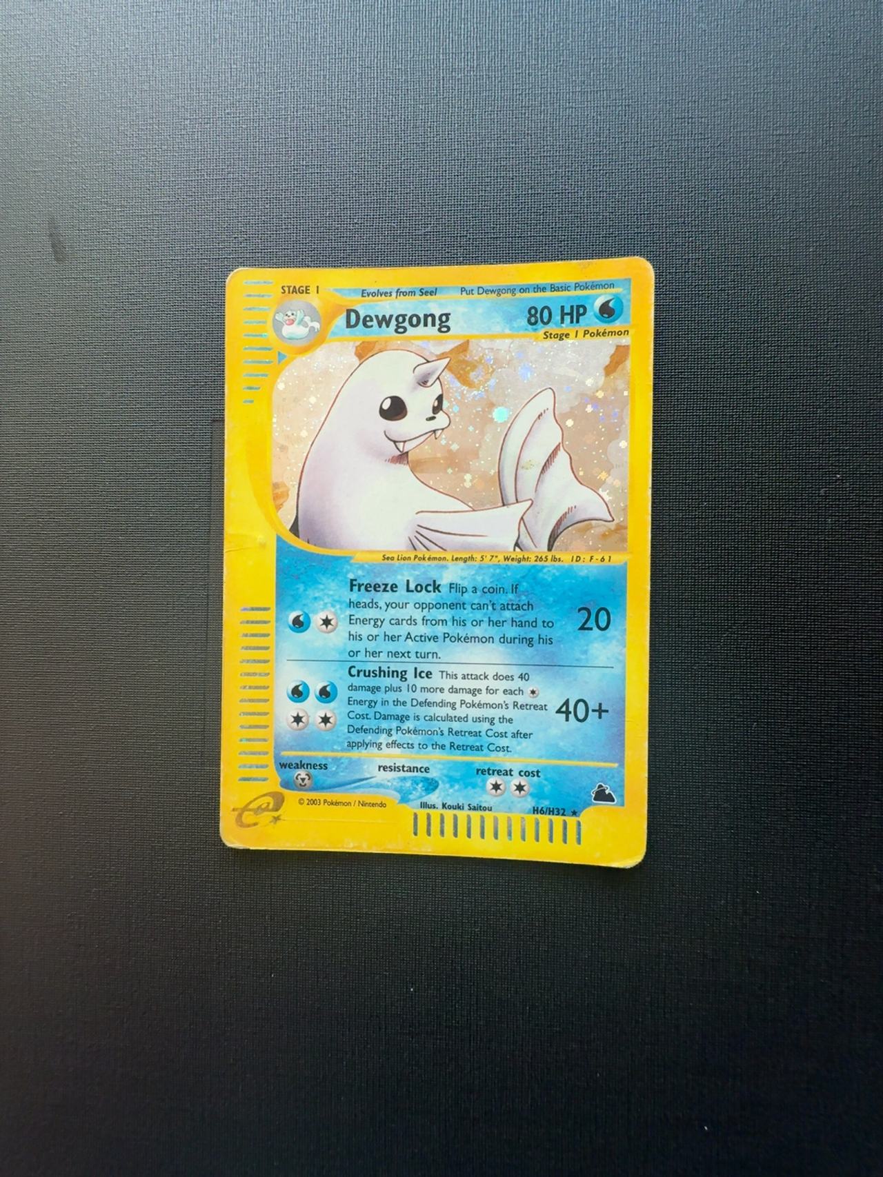 LP/HP Pokemon Skyridge Dewgong Holo Card H6/H32