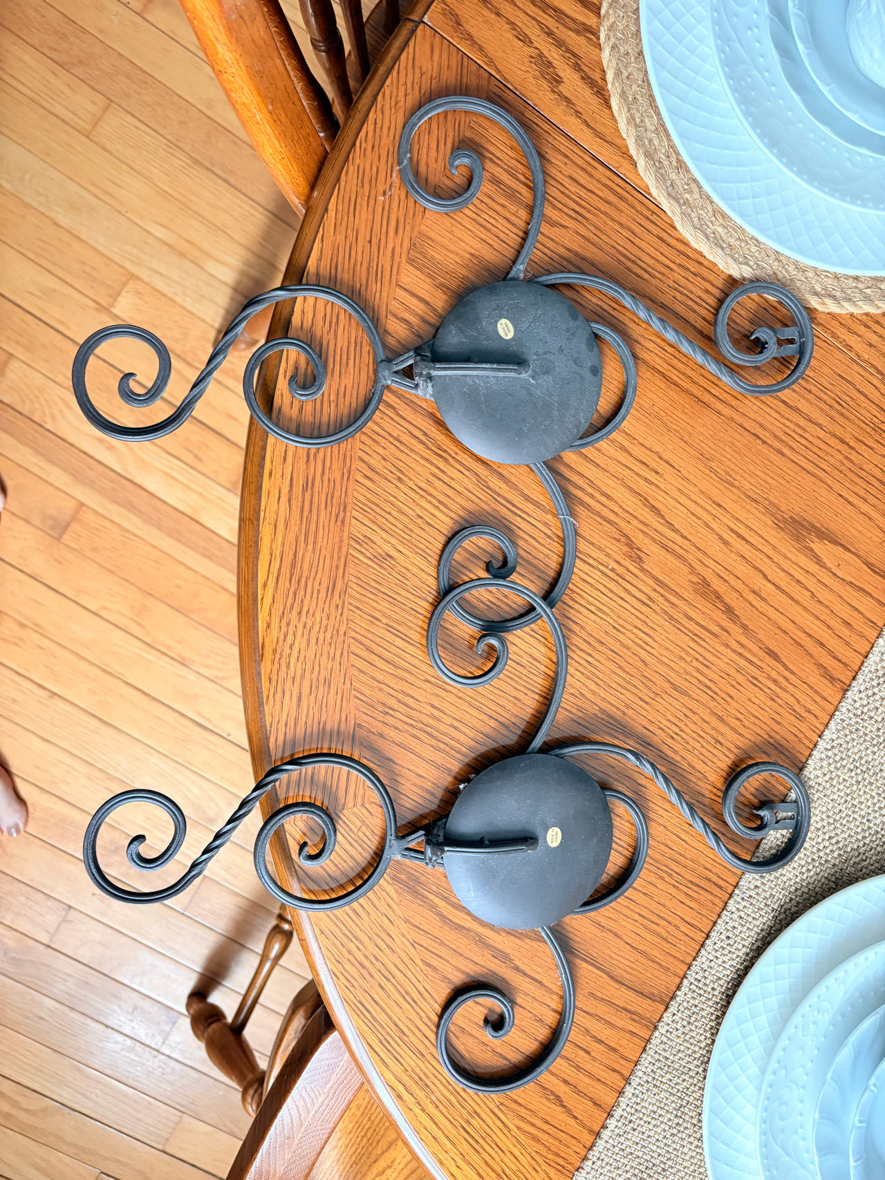 Home Interiors Wrought Iron Scroll Wall Sconces