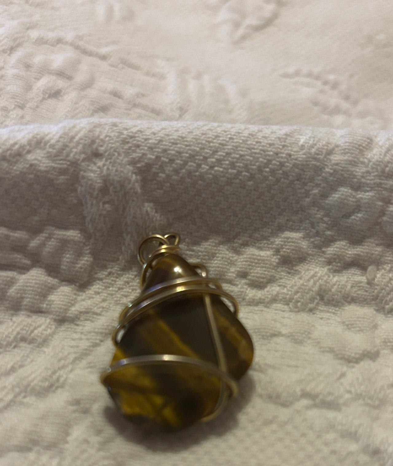 Wire Wrapped Tiger's Eye Pendant