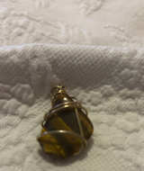 Wire Wrapped Tiger's Eye Pendant - Image 1