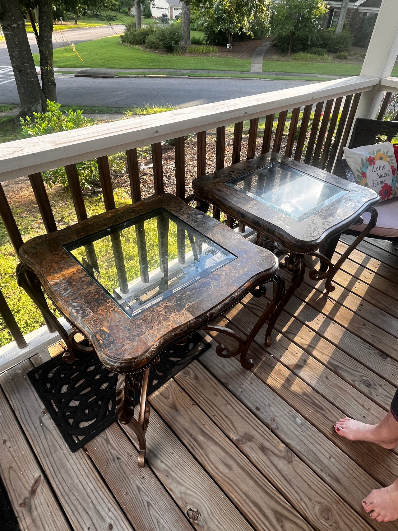 Square Glass Top End Tables