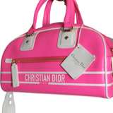 Christian Dior Small Hot Pink Dior Vibe Zip Bowling Bag - Image 8