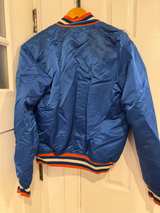 Starter New York Islanders Satin Bomber Jacket Blue Large - Image 6