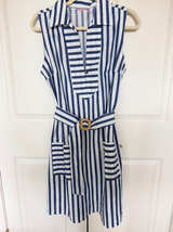 Kayce Hughes Striped Sleeveless Belted Dress size 6 - Image 1