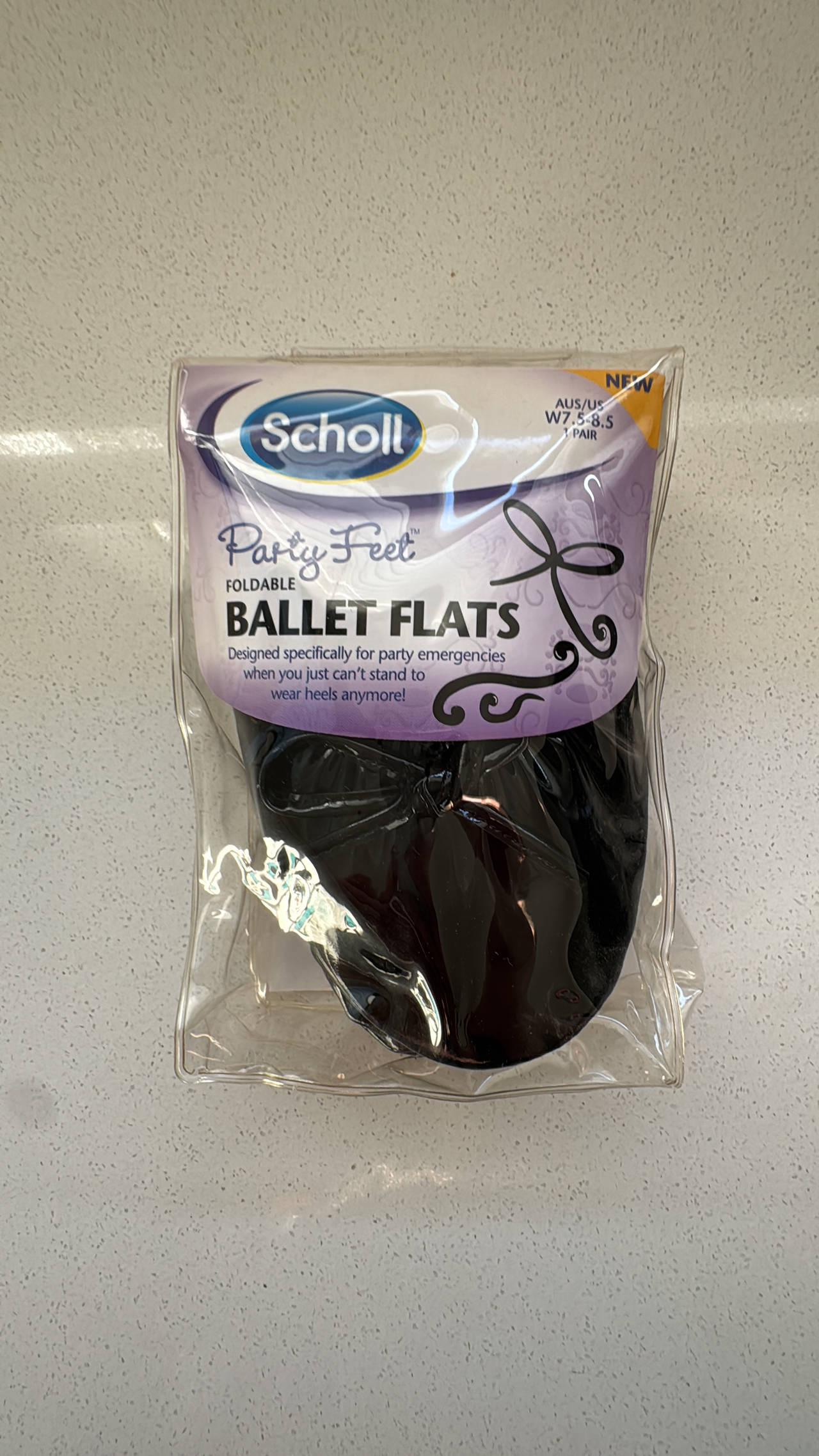 Scholl Party Feet Foldable Ballet Flats