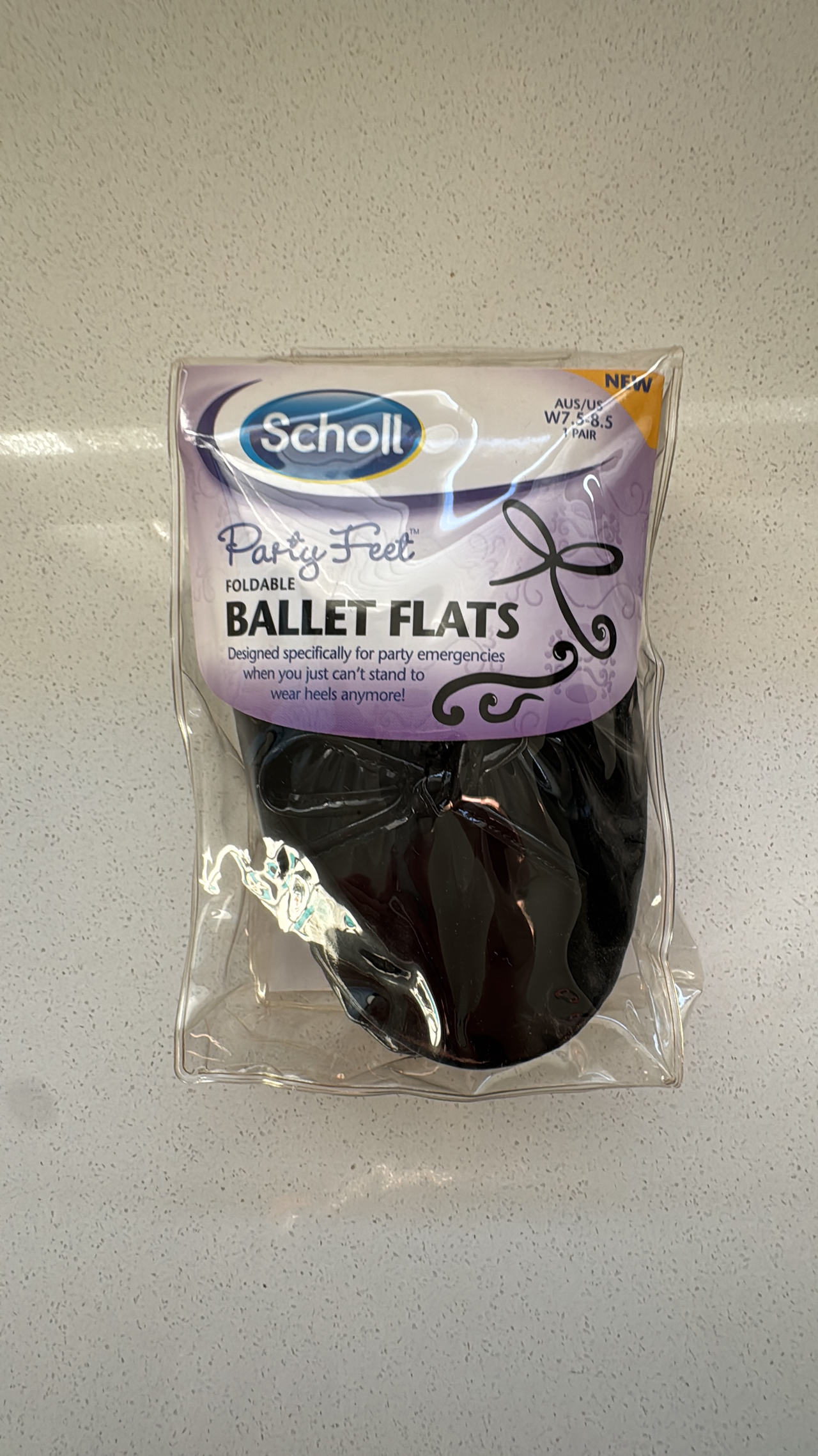 Scholl Party Feet Foldable Ballet Flats