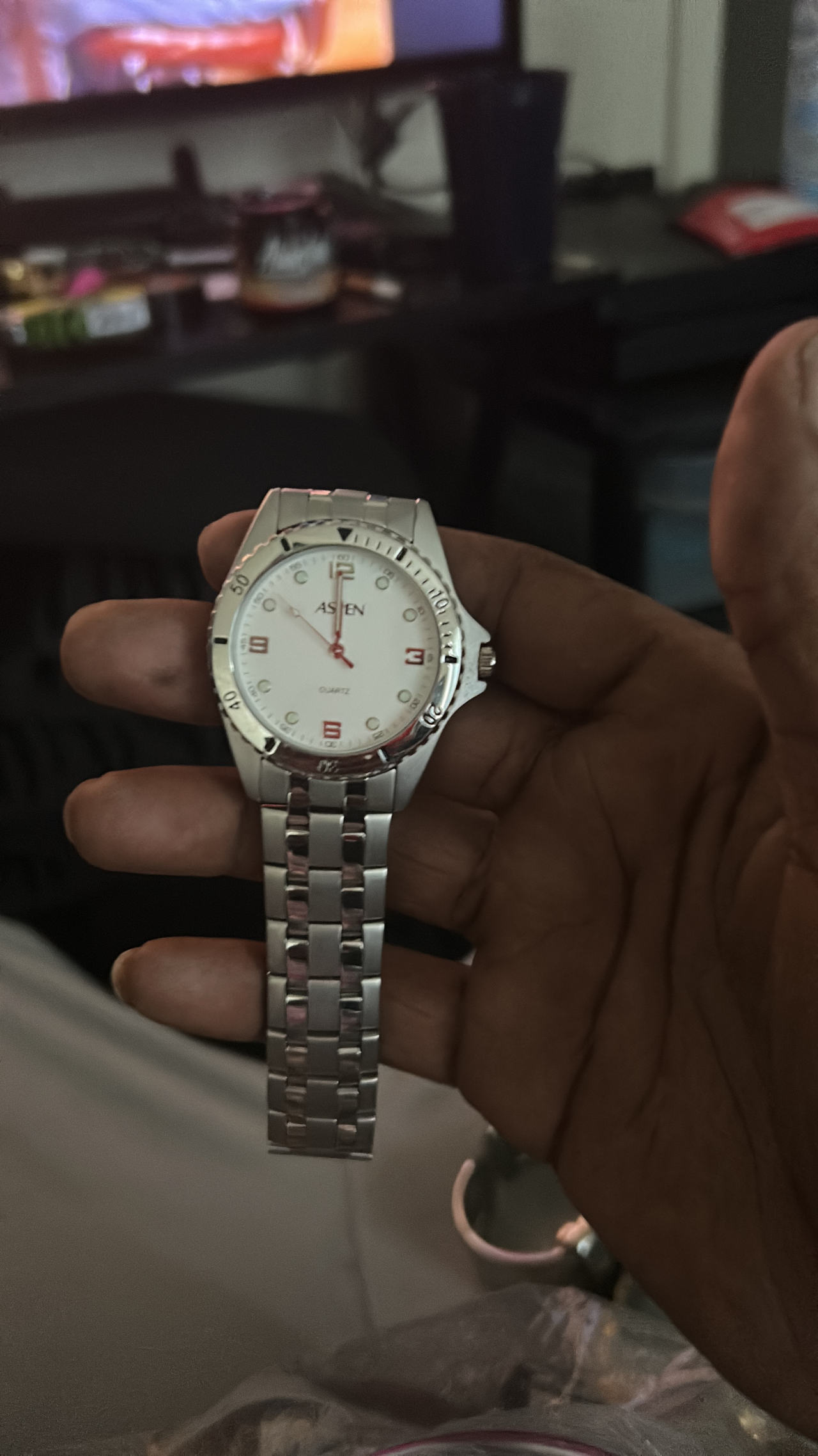Aspen Quartz Silver Tone Watch