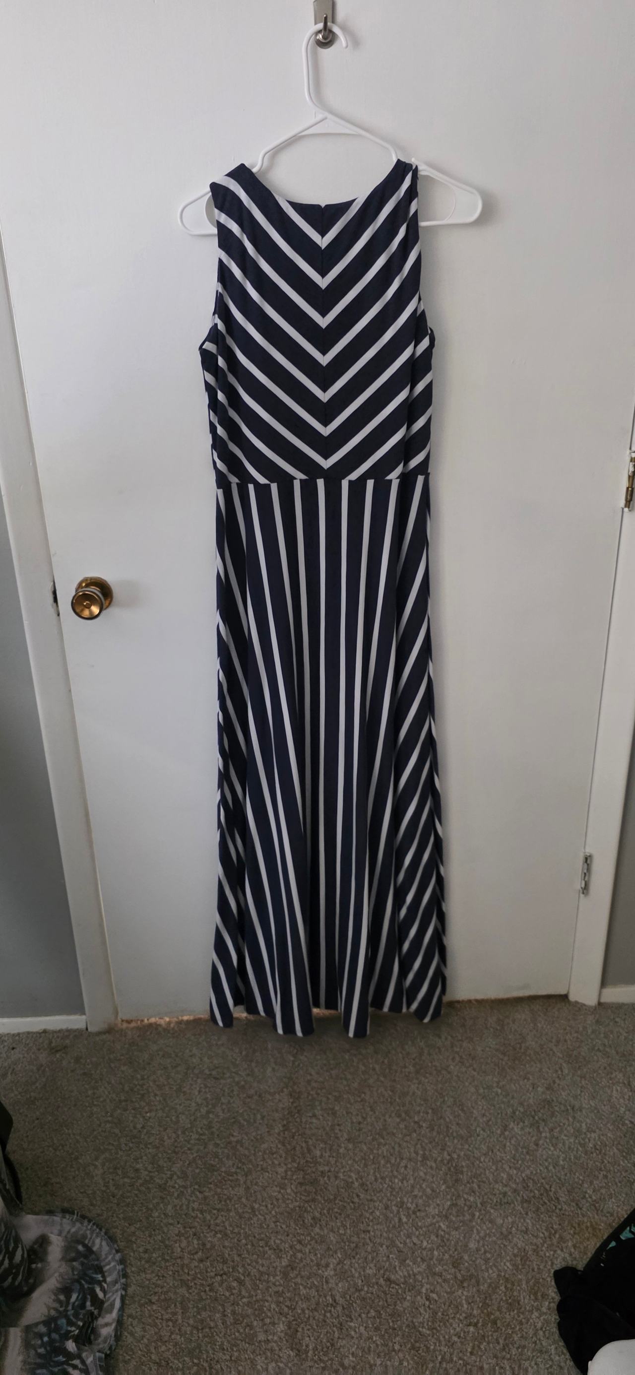 Sleeveless Striped Maxi Dress