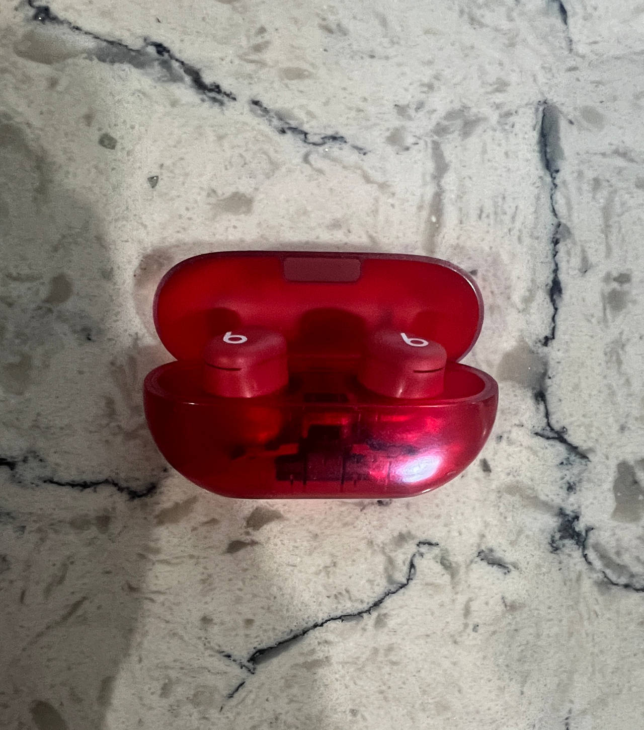 Beats Solo Buds Transparent Red