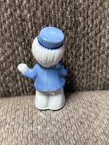 Porcelain Boy Figurine with Hat Blue & White 4-inch - Image 2