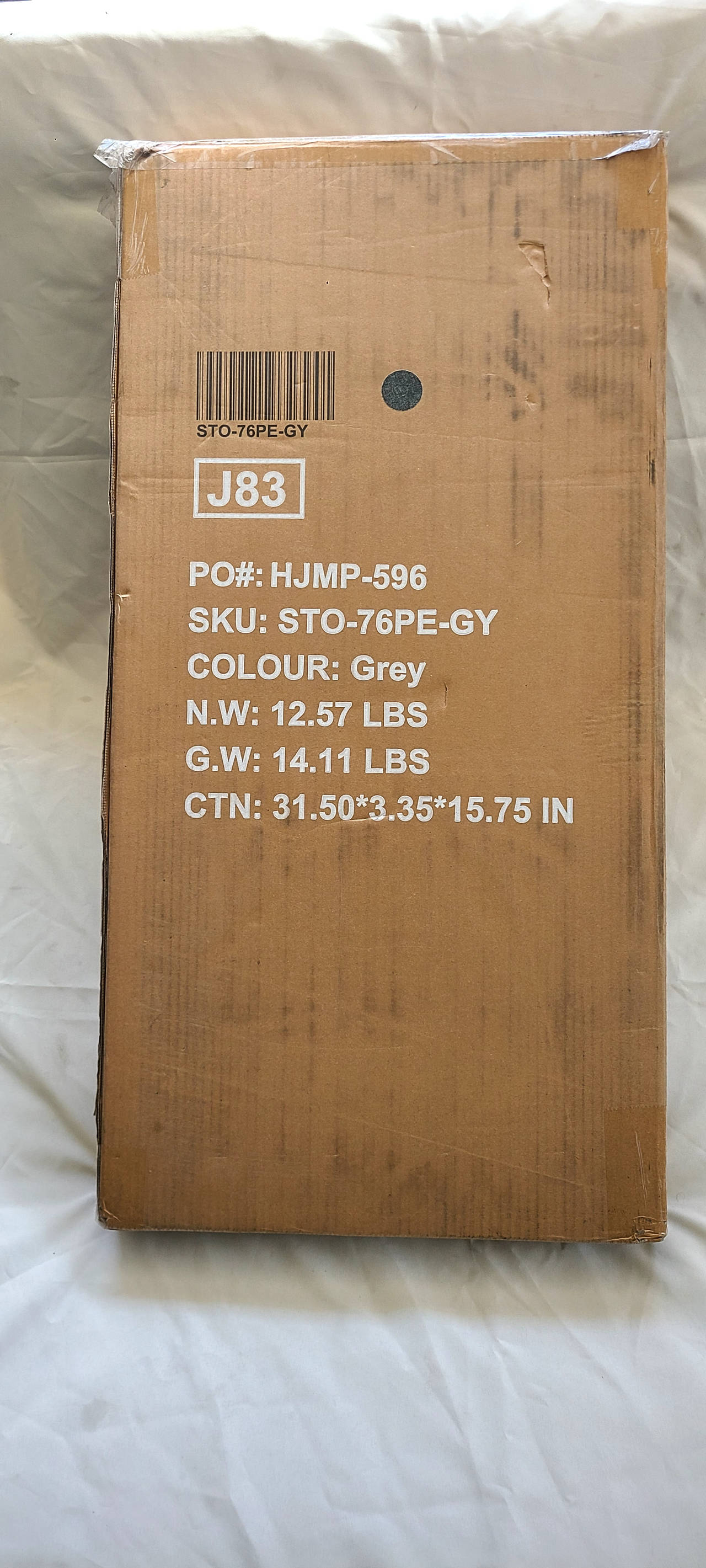 New, Grey, TopComfy 76PE Ottoman Storage with Thicker Foam Padded Seat