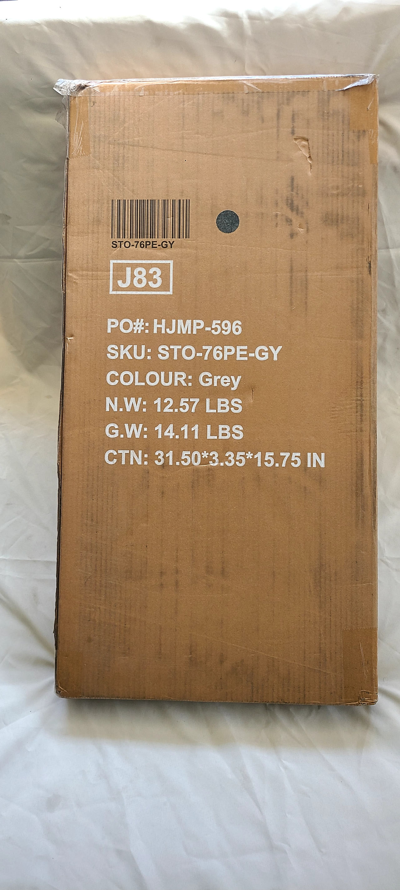 New, Grey, TopComfy 76PE Ottoman Storage with Thicker Foam Padded Seat