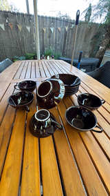 Calvin Klein Luna Mahogany Teacups and bowls set. - Image 2