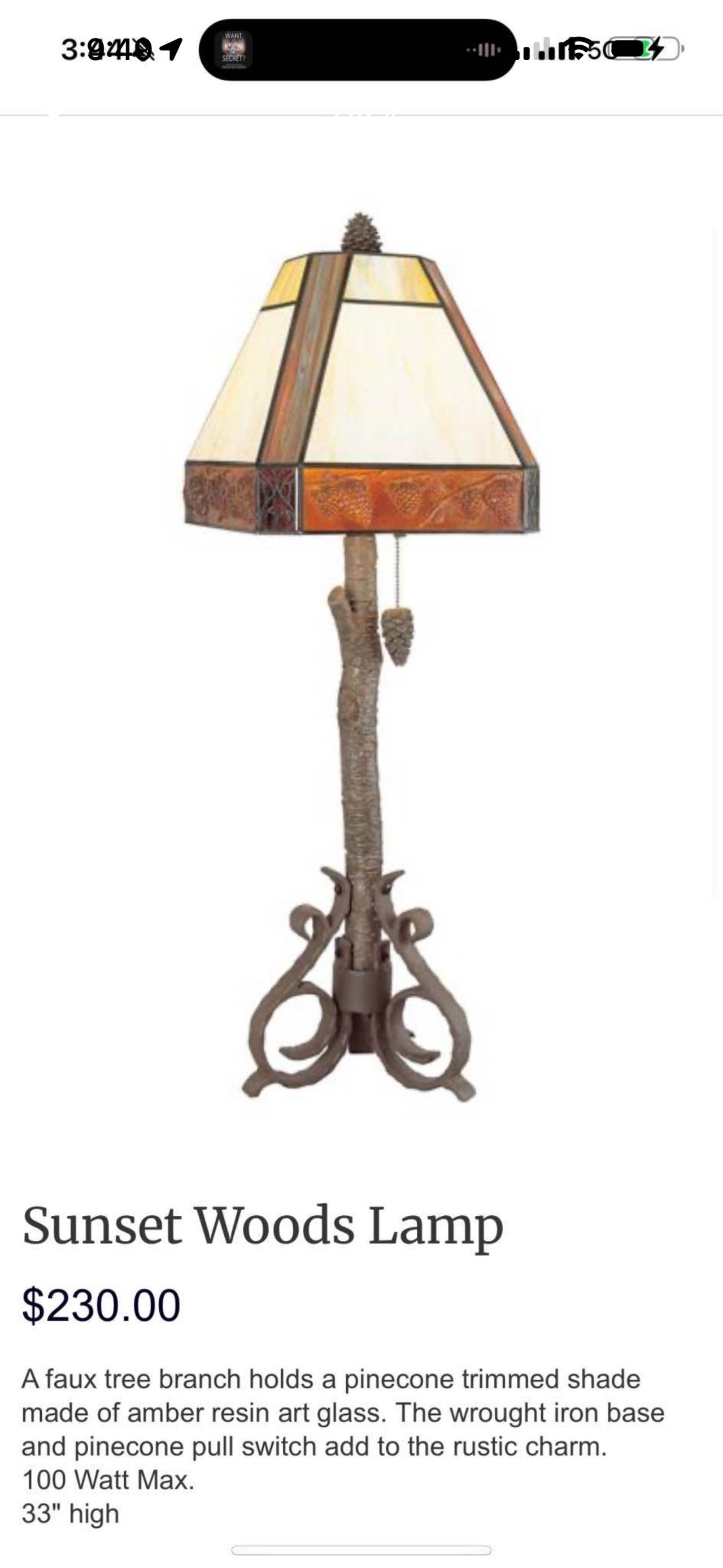 Sunset Woods Lamp