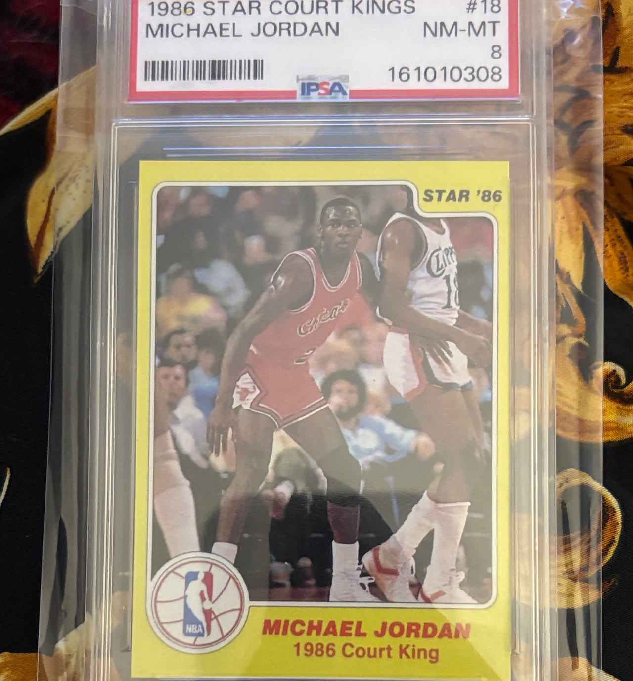 1986 Star Court Kings Michael Jordan #18 PSA 8