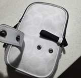 Coach Ivory North South Hybrid Pouch Colorblock Canvas - Image 5
