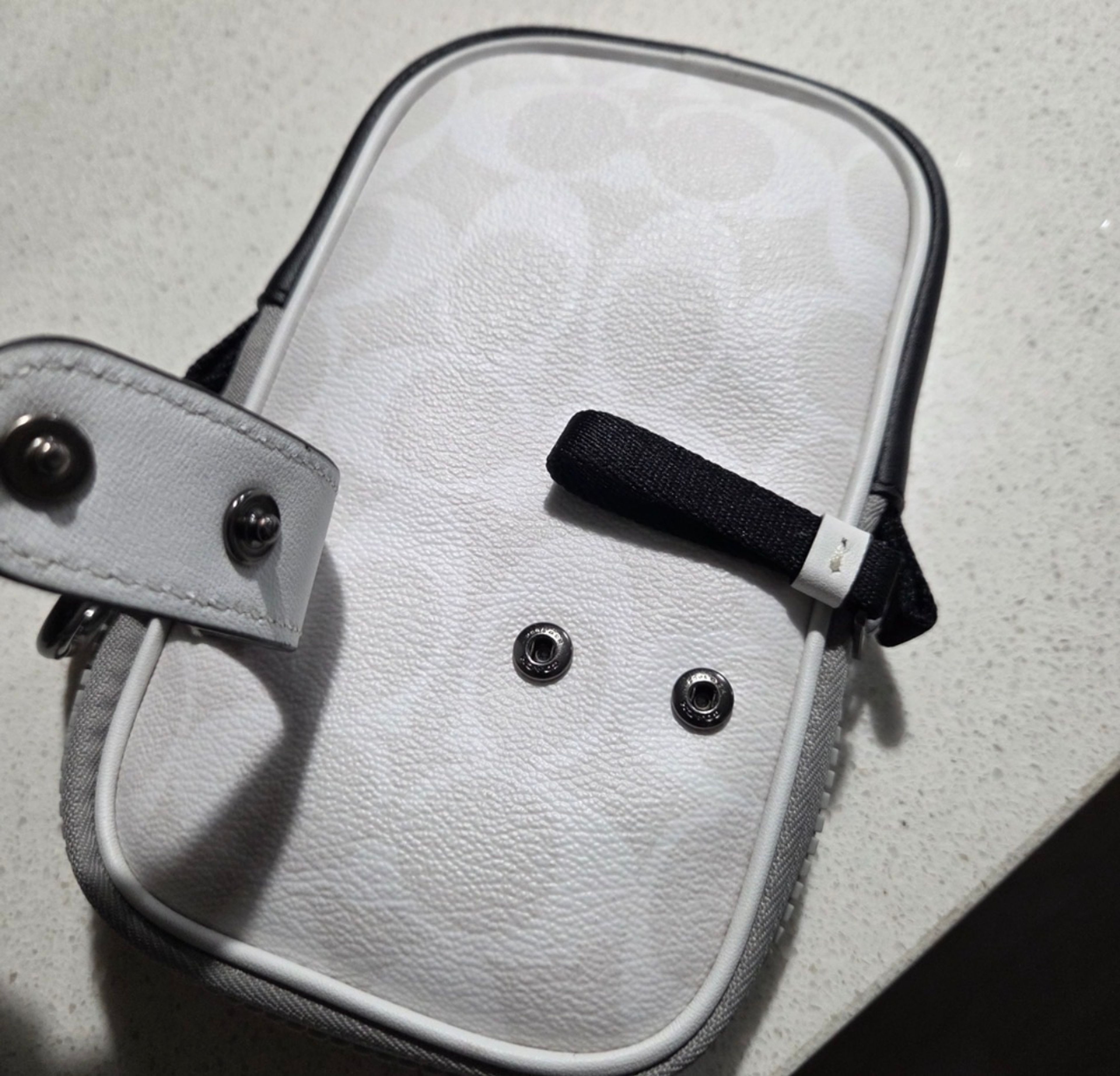 Coach Ivory North South Hybrid Pouch Colorblock Canvas - Image 5