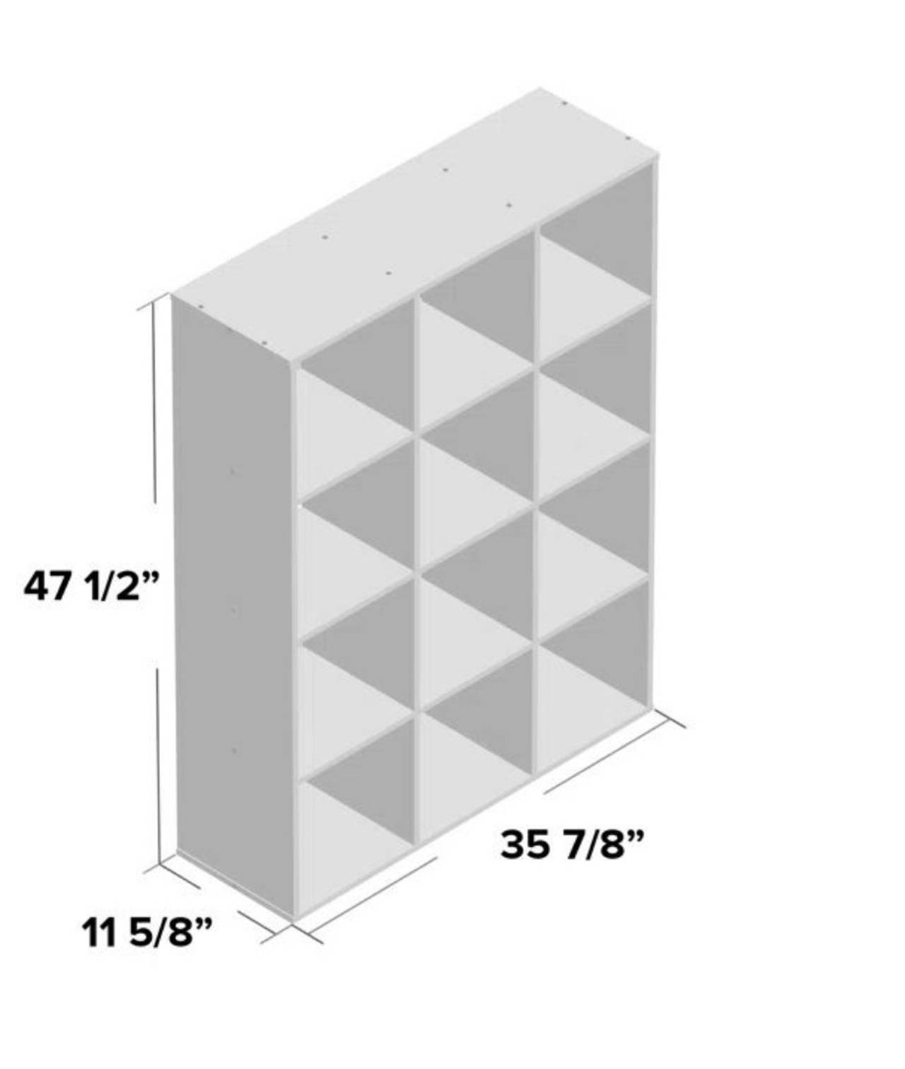 12-Cube Shelf Unit - White