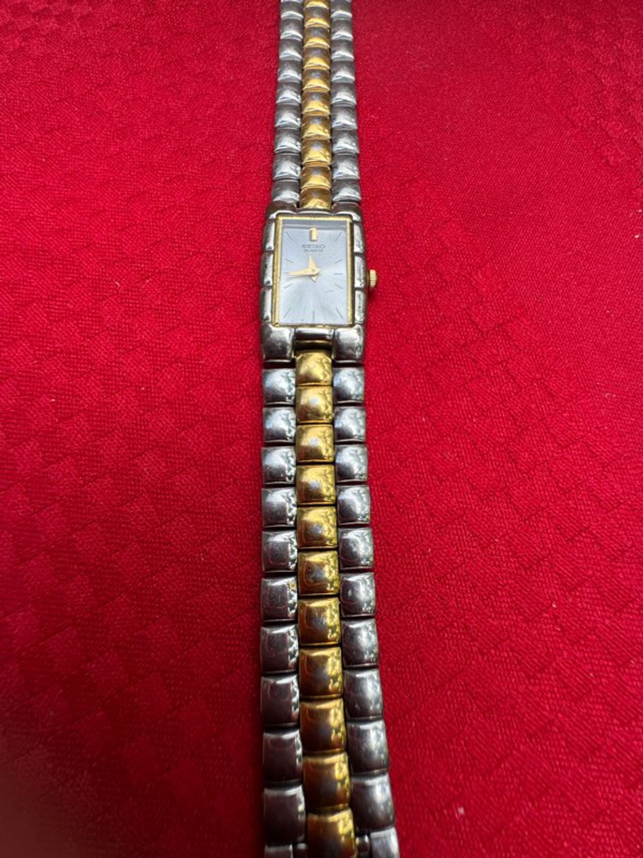 Seiko Two-Tone Rectangular Watch