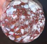 Chalet Art Glass Cranberry Splatter Pitcher Vintage MCM Mid-Century Sticker - Image 5